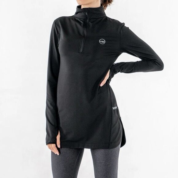 Veil Garments Spark Half-Zip Pullover Black Size Medium Athletic Stretch Modest - Picture 3 of 9